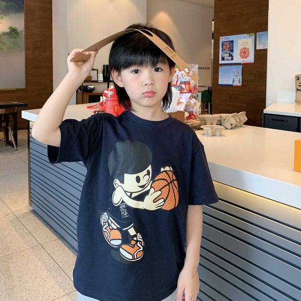 spring and girls summer new boys 21 navy casual loose basketball kids cartoon t-shirt, Black;white
spring and girls summer new boys 21 navy casual loose basketball kids cartoon t-shirt, Black;white