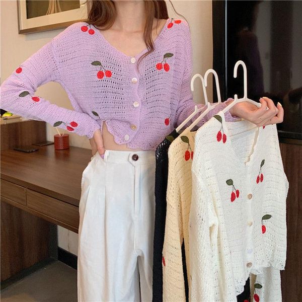 women's knits & tees spring autumn cardigan women vintage embroidery solid loose long sleeve button-up knitted sweater female outerwear, White
women's knits & tees spring autumn cardigan women vintage embroidery solid loose long sleeve button-up knitted sweater female outerwear, White