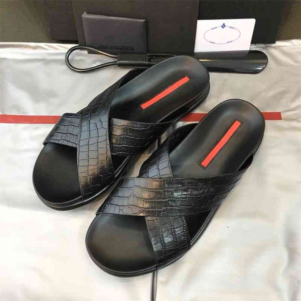 crocodile grain leather, pu foam soft insole rubber sole comfortable beach slippers 2021 new spring and summer men's, Black
crocodile grain leather, pu foam soft insole rubber sole comfortable beach slippers 2021 new spring and summer men's, Black