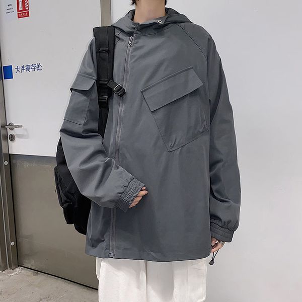 2021 new hooded men's fashion solid color casual multi-pocket jackets mens streetwear wild hip-hop bomber jacket men j3ba, Black;brown
2021 new hooded men's fashion solid color casual multi-pocket jackets mens streetwear wild hip-hop bomber jacket men j3ba, Black;brown