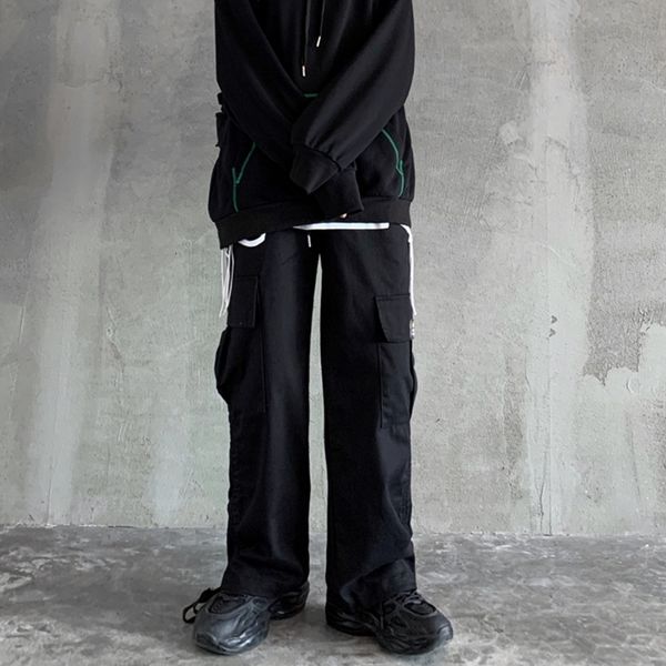 2021 new streetwear multi pockets load harem casual hip hop track joggers cotton harajuku male pants qp8p, Black
2021 new streetwear multi pockets load harem casual hip hop track joggers cotton harajuku male pants qp8p, Black