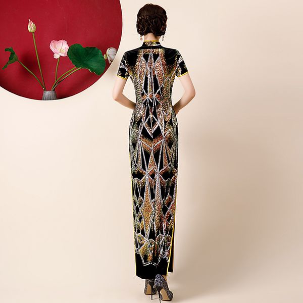 chinese traditional women sequins embroidery velour cheongsam dress elegant ladies vintage gold velvet qipao oversize 5xl, Red
chinese traditional women sequins embroidery velour cheongsam dress elegant ladies vintage gold velvet qipao oversize 5xl, Red