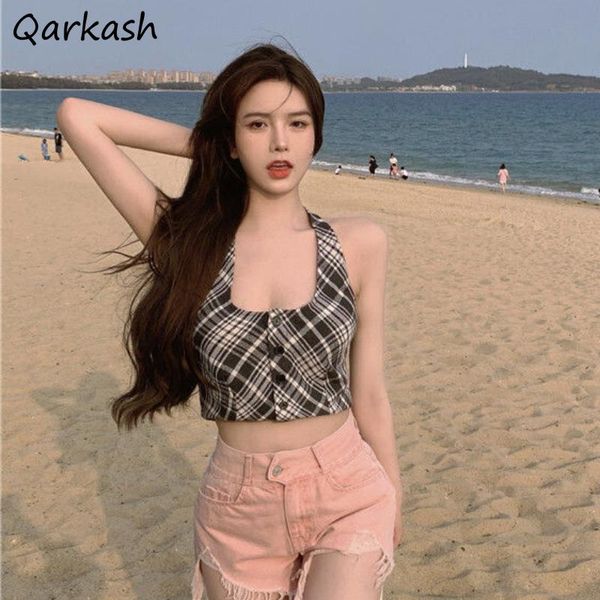 women's tanks & camis camisole women crop skinny backless retro plaids ladies beach holiday all-match maiden club street hipster f, White
women's tanks & camis camisole women crop skinny backless retro plaids ladies beach holiday all-match maiden club street hipster f, White
