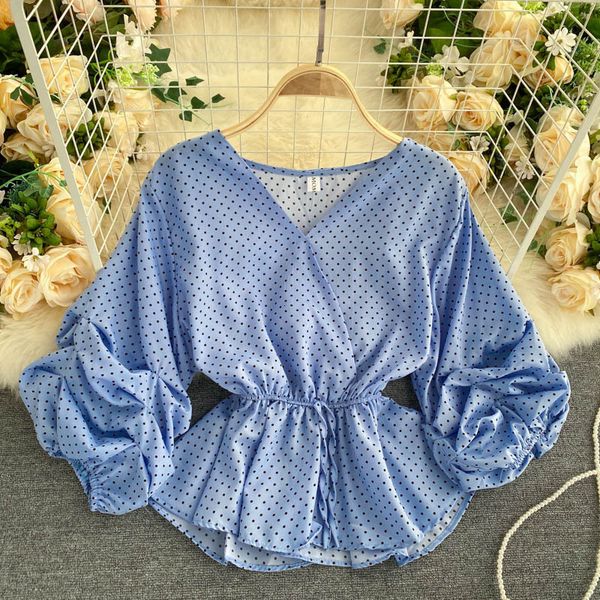 2021 new women spring polka dot chiffon casual v neck long sleeve short blouses shirt autumn female ruffle slim pullover je9i, White
2021 new women spring polka dot chiffon casual v neck long sleeve short blouses shirt autumn female ruffle slim pullover je9i, White