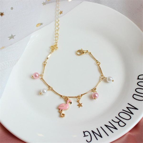 charm bracelets flamingo bracelet exquisite colorful pearl moon pendant hand chain small gift for girlfriend girl woman g155, Golden;silver
charm bracelets flamingo bracelet exquisite colorful pearl moon pendant hand chain small gift for girlfriend girl woman g155, Golden;silver