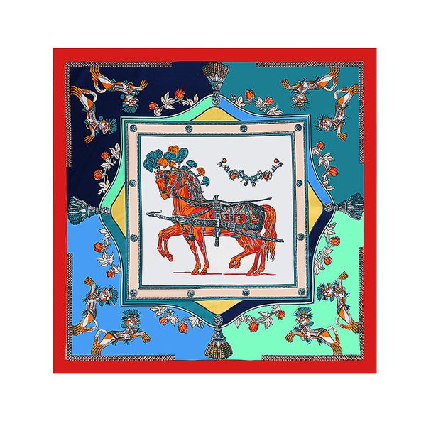 2021 european and american new fashion 70cm womens square scarf carriage chain printing twill emulation silk scarf scarf decorations, Blue;gray
2021 european and american new fashion 70cm womens square scarf carriage chain printing twill emulation silk scarf scarf decorations, Blue;gray
