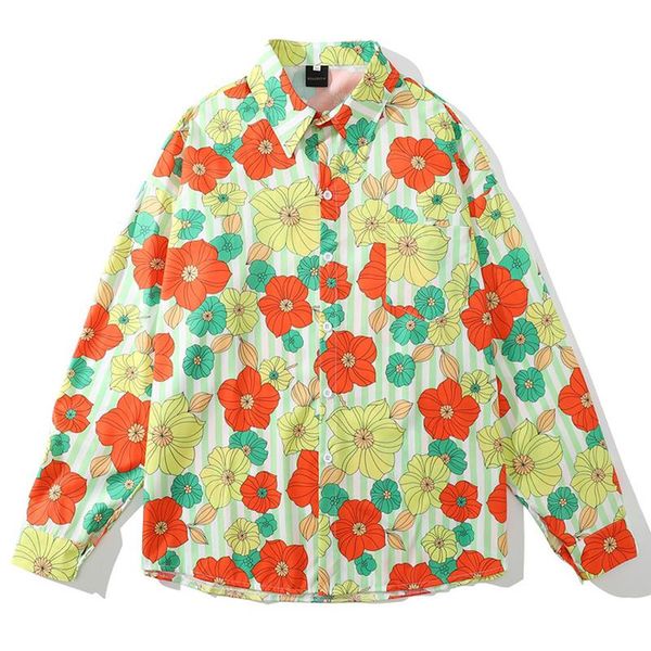 men's casual shirts mens flower print hawaii long sleeve oversized chic blouse summer harajuku button blue streetwear camisa masculina, White;black
men's casual shirts mens flower print hawaii long sleeve oversized chic blouse summer harajuku button blue streetwear camisa masculina, White;black