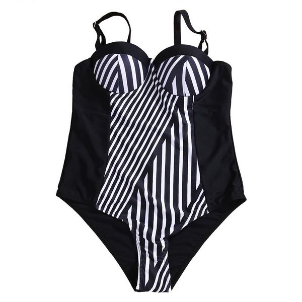 one-piece suits plus size women swimwear striped patchwork one piece bikini summer black push up padded backless swim beachwear femme
one-piece suits plus size women swimwear striped patchwork one piece bikini summer black push up padded backless swim beachwear femme