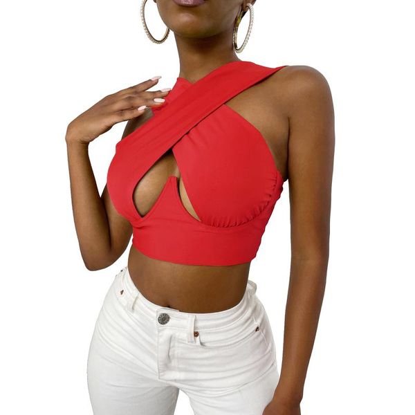 women's tanks & camis summer women cross wrap crop sleeveless solid color cutout tank, White
women's tanks & camis summer women cross wrap crop sleeveless solid color cutout tank, White