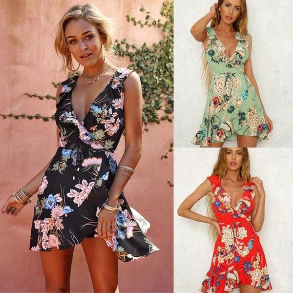 zogaa women dress sleeveless summer boho floral printed ruffle party beach mini sundress colorful ladies dresses wholesale, Black;gray
zogaa women dress sleeveless summer boho floral printed ruffle party beach mini sundress colorful ladies dresses wholesale, Black;gray
