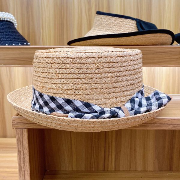 2021 new black white plaid bowknot summer straw women natural raffia boater handmade roll up short brim sun hats derby ladies hat 1kp7, Blue;gray
2021 new black white plaid bowknot summer straw women natural raffia boater handmade roll up short brim sun hats derby ladies hat 1kp7, Blue;gray