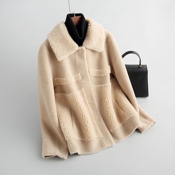 women thin new sheep shearing outcoat female solid casual wool ladies turn-down collar natural fur coat y80 jq7q, Black
women thin new sheep shearing outcoat female solid casual wool ladies turn-down collar natural fur coat y80 jq7q, Black