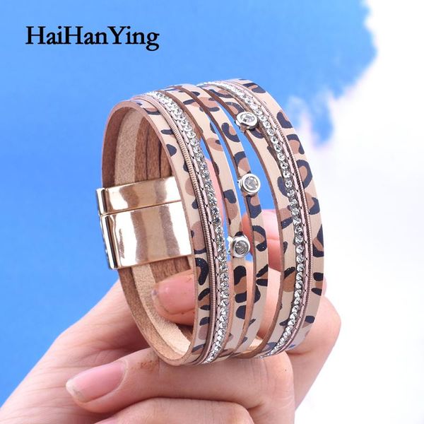 bangle leopard leather bracelet for women elegant multilayer wide wrap fashion korean jewelry party gift, Black
bangle leopard leather bracelet for women elegant multilayer wide wrap fashion korean jewelry party gift, Black