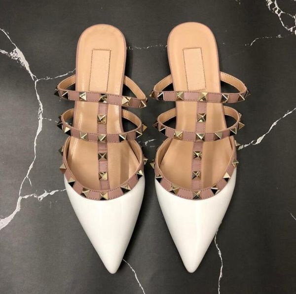 slippers 2021 high-heeled shoes luxury sandals loafer summer genuine leather flat rivet brands, Black
slippers 2021 high-heeled shoes luxury sandals loafer summer genuine leather flat rivet brands, Black