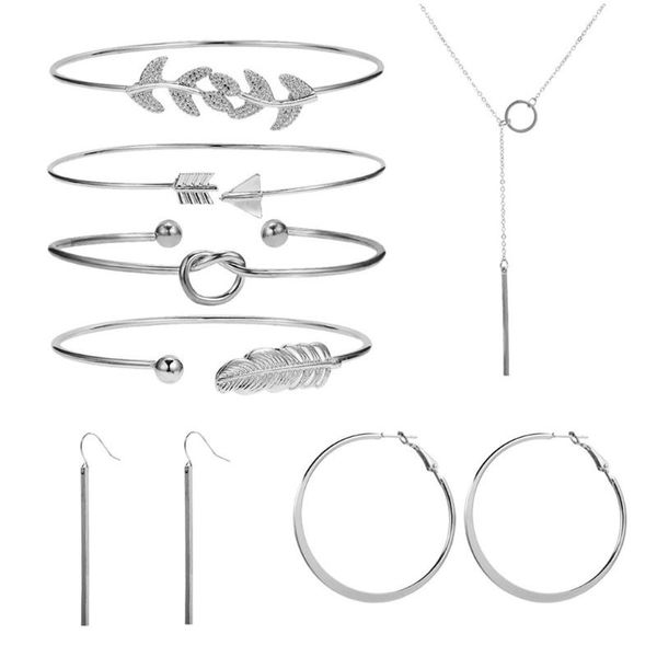 earrings & necklace 1 set creative retro simple bracelet european and american open jewelry gifts k3nd, Silver
earrings & necklace 1 set creative retro simple bracelet european and american open jewelry gifts k3nd, Silver