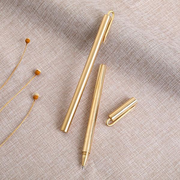 gel pens 1pcs 0.5mm pen metal brass material minimalist gelpen student school office supplies black ink stationery replaceable refill
gel pens 1pcs 0.5mm pen metal brass material minimalist gelpen student school office supplies black ink stationery replaceable refill