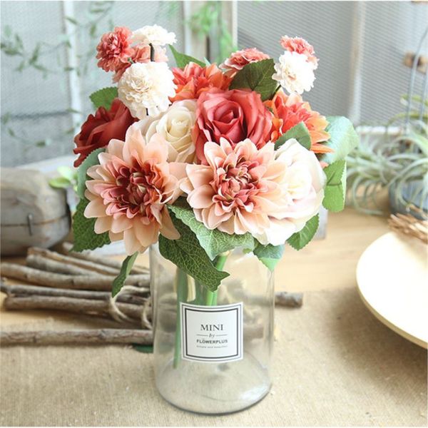 artificial flowers rose bouquet silk wedding decoration bride holding home decor 30cm
artificial flowers rose bouquet silk wedding decoration bride holding home decor 30cm