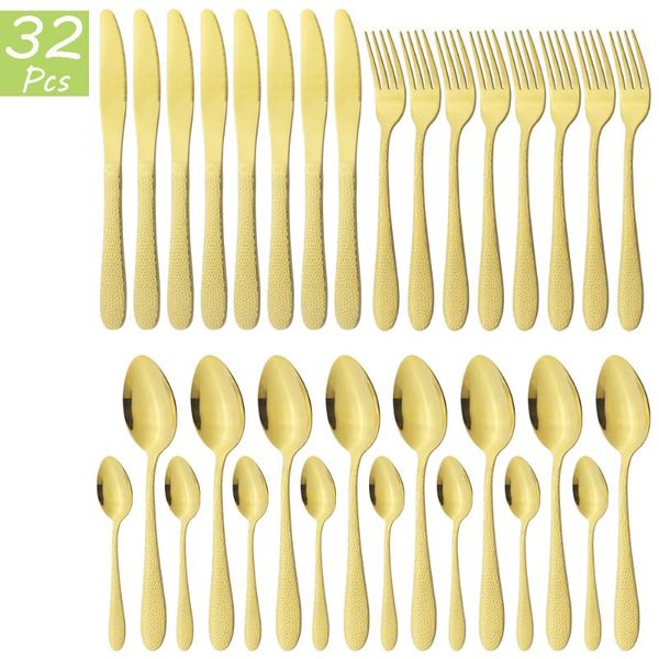 flatware sets 32pcs gold dinnerware cutlery set knives forks coffee spoon stainless steel dinner tableware kitchen silverware
flatware sets 32pcs gold dinnerware cutlery set knives forks coffee spoon stainless steel dinner tableware kitchen silverware
