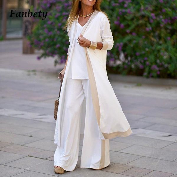 women's two piece pants 2021 autumn women fashion suspenders straight leg three-piece sets office lady elegant loose patchwork cardigan, White
women's two piece pants 2021 autumn women fashion suspenders straight leg three-piece sets office lady elegant loose patchwork cardigan, White