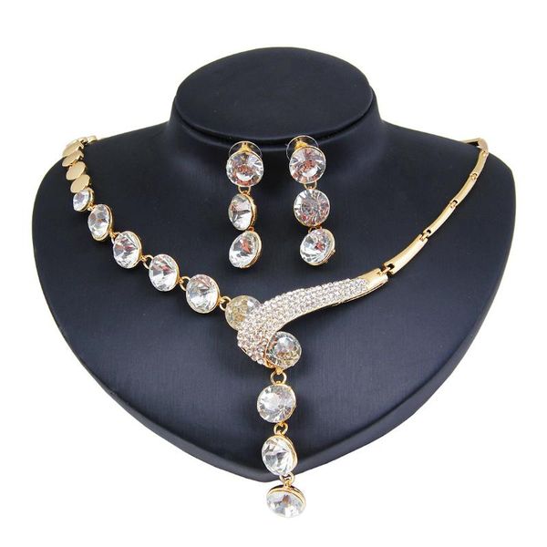 earrings & necklace selling european and american high-end women's zircon pendant earring set, Silver
earrings & necklace selling european and american high-end women's zircon pendant earring set, Silver