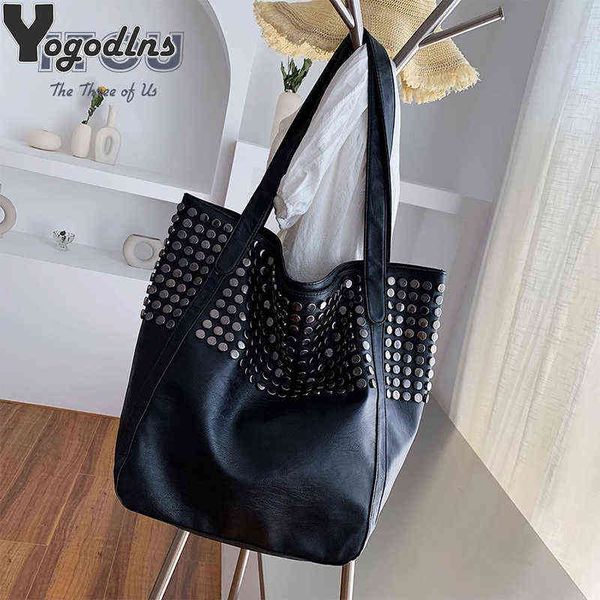 shopping bags vintage rivet large capacity pu leather women shoulder casual female simple fashion travel handbag purse220307
shopping bags vintage rivet large capacity pu leather women shoulder casual female simple fashion travel handbag purse220307