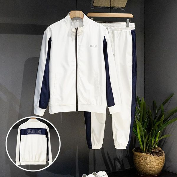 men's tracksuits 2109 autumn men set handsome casual stand collar jacket two-piece suit sport youth pants, Gray
men's tracksuits 2109 autumn men set handsome casual stand collar jacket two-piece suit sport youth pants, Gray