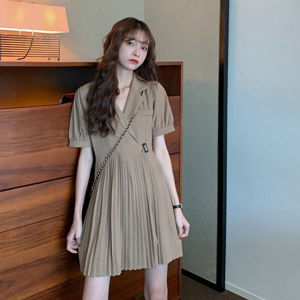 new arrival fashion plus size women elegant summer office lady temperament casual work style simple solid pleated dress r84g, White;black
new arrival fashion plus size women elegant summer office lady temperament casual work style simple solid pleated dress r84g, White;black