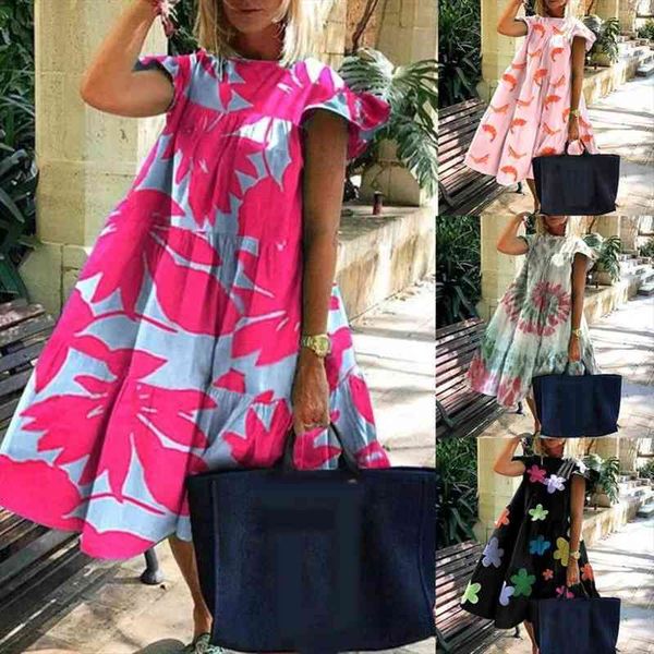 women dress summer casual summer o neck short sleeve floral print large hem a line dress vestidos fashion clothing, Black;gray
women dress summer casual summer o neck short sleeve floral print large hem a line dress vestidos fashion clothing, Black;gray