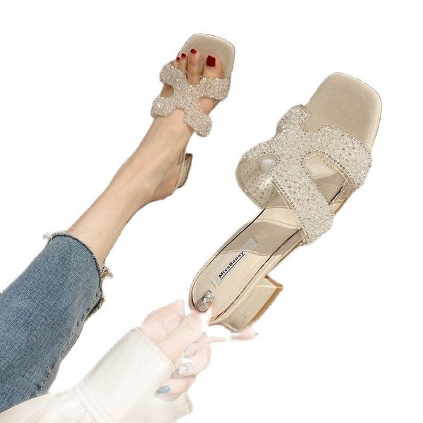 slippers summer women fashion wear fairy wind 2021 rhinestone transparent block heel sandals beach vacation, Black
slippers summer women fashion wear fairy wind 2021 rhinestone transparent block heel sandals beach vacation, Black