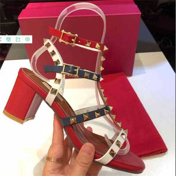 sandals rivets decor high heel square front rear strap two buckle straps mixed colors designer brand fashion women shoes, Black
sandals rivets decor high heel square front rear strap two buckle straps mixed colors designer brand fashion women shoes, Black