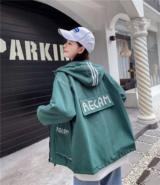 women's jackets plus size coats cardigan letter print drawstring loose fall winter jacket women hooded coat female casual outwear, Black;brown
women's jackets plus size coats cardigan letter print drawstring loose fall winter jacket women hooded coat female casual outwear, Black;brown