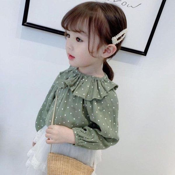 shirts children shirt 2021 girls short sleeve kids clothing baby girl casual dots, White;black
shirts children shirt 2021 girls short sleeve kids clothing baby girl casual dots, White;black