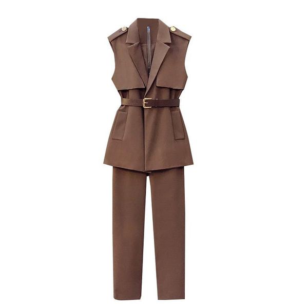 women's two piece pants 2021 vest conjuntos de mujer conjunto feminino ensemble femme business suit office and 2 set women plus size, White
women's two piece pants 2021 vest conjuntos de mujer conjunto feminino ensemble femme business suit office and 2 set women plus size, White