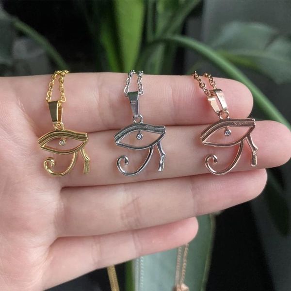 pendant necklaces eye of horus egyptian demon crystal necklace hip hop for men and women stainless steel clavicle chain jewelry, Silver
pendant necklaces eye of horus egyptian demon crystal necklace hip hop for men and women stainless steel clavicle chain jewelry, Silver