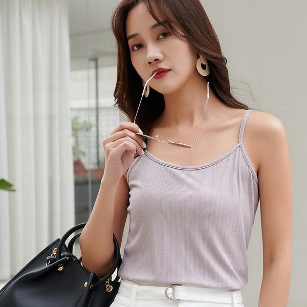 spaghetti straps purple camisole spring and summer new slim outer suit bottoming small vests comfortable tanks round neck, Black;white
spaghetti straps purple camisole spring and summer new slim outer suit bottoming small vests comfortable tanks round neck, Black;white
