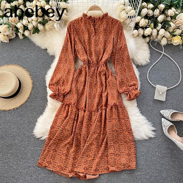 casual dresses women retro floral dress autumn female sweet stand collar nipped waist slim temperament platycodon vestidos pl579, Black;gray 
casual dresses women retro floral dress autumn female sweet stand collar nipped waist slim temperament platycodon vestidos pl579, Black;gray