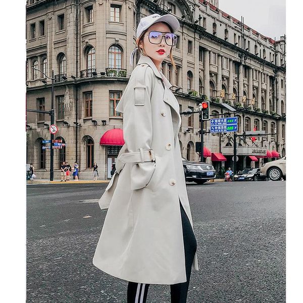 women's trench coats nice spring coat tide fashion windbreaker casual long thin section sobrutudo autumn, Tan;black
women's trench coats nice spring coat tide fashion windbreaker casual long thin section sobrutudo autumn, Tan;black
