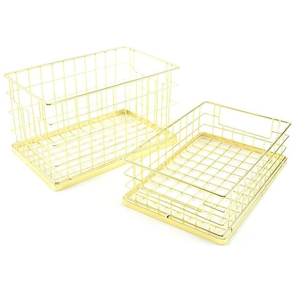 storage baskets 2pcs golden metal basket cosmetics organizer seasoning sundries finishing iron
storage baskets 2pcs golden metal basket cosmetics organizer seasoning sundries finishing iron