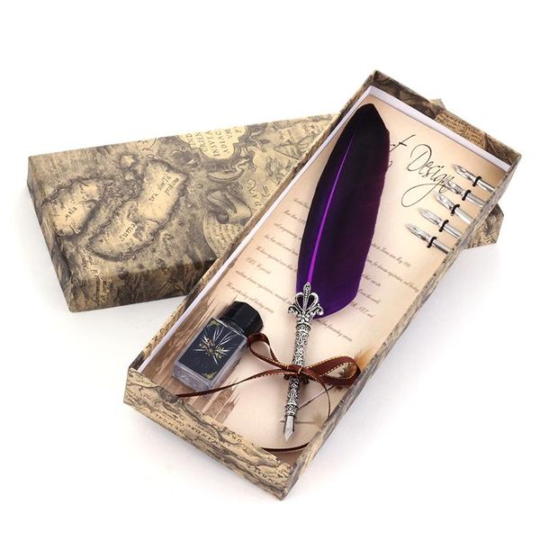 fountain pens europe and the united states retro feather pen birthday creative gift dip set high-end box
fountain pens europe and the united states retro feather pen birthday creative gift dip set high-end box