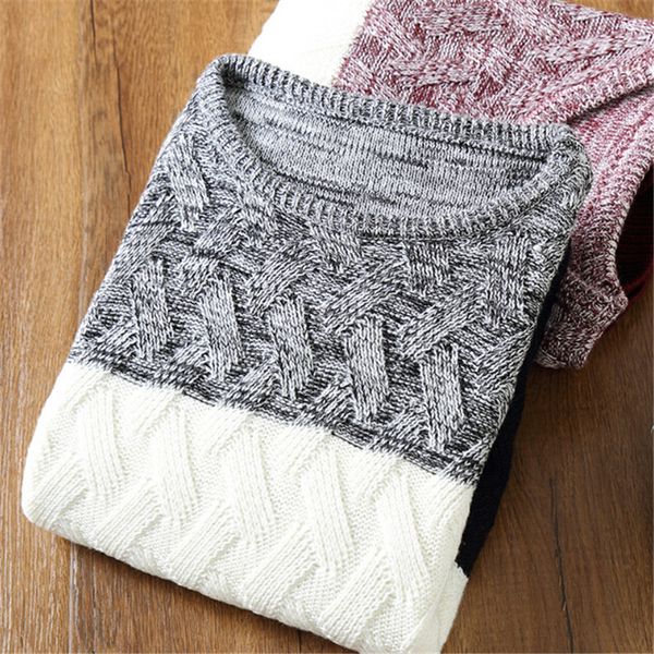 men fall head neck knit jacquard slim young boys color sweater e6hr, White;black
men fall head neck knit jacquard slim young boys color sweater e6hr, White;black