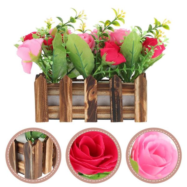 decorative flowers & wreaths simulation potted decoration faux flower plants with wood picket fence for home
decorative flowers & wreaths simulation potted decoration faux flower plants with wood picket fence for home