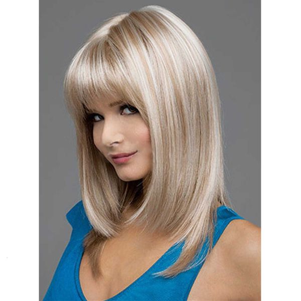 wig women's fashion medium long straight hair head set chemical fiber wig women, Black
wig women's fashion medium long straight hair head set chemical fiber wig women, Black