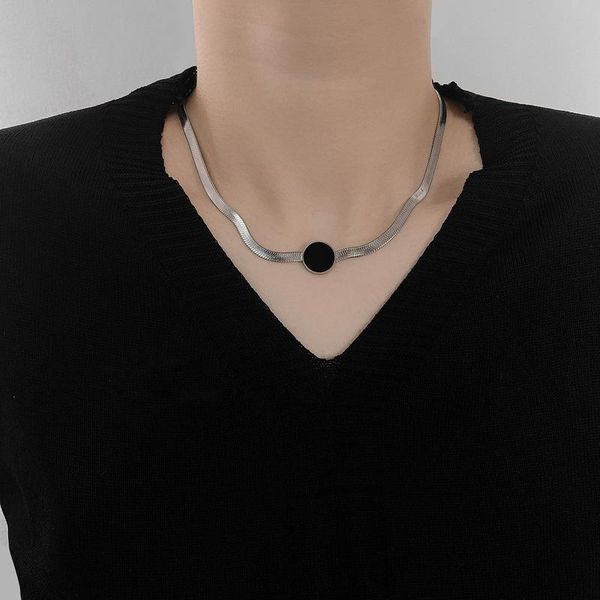 chokers allme stylish black color round coin pendant necklace for women chunky wide snake chain necklaces fashion accessories, Golden;silver
chokers allme stylish black color round coin pendant necklace for women chunky wide snake chain necklaces fashion accessories, Golden;silver