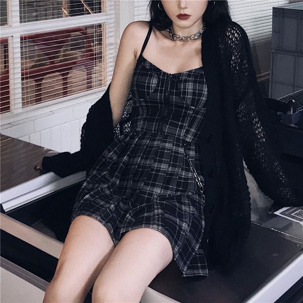 balck ash plied sleeveless chess mini short spring preppy gothic style slingsgirls dress 5t85, Black;gray
balck ash plied sleeveless chess mini short spring preppy gothic style slingsgirls dress 5t85, Black;gray