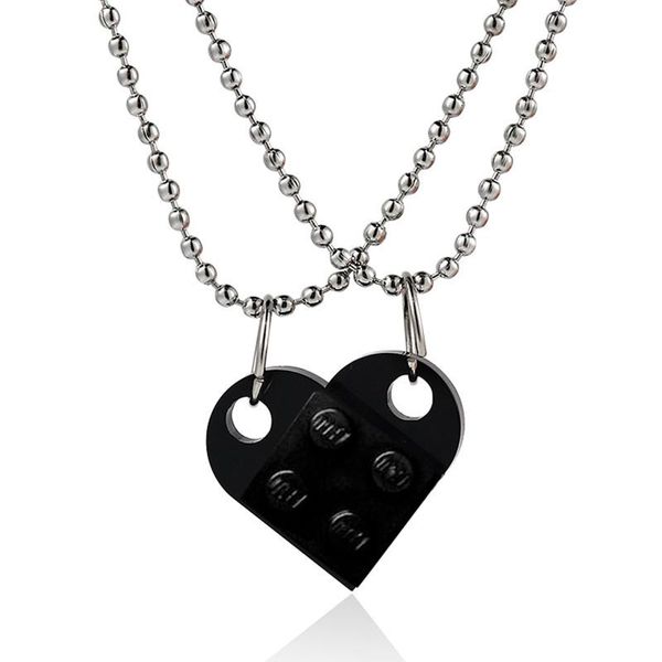 pendant necklaces couples bri heart shaped nelace for friendship 2 two piece jewelry made with elements valentine's day gift, Silver
pendant necklaces couples bri heart shaped nelace for friendship 2 two piece jewelry made with elements valentine's day gift, Silver