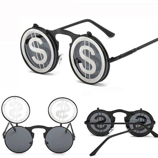 sunglasses personality flip up steampunk men women hip hop rock fashion mens vintage round sun glasses flat mirror, White;black
sunglasses personality flip up steampunk men women hip hop rock fashion mens vintage round sun glasses flat mirror, White;black