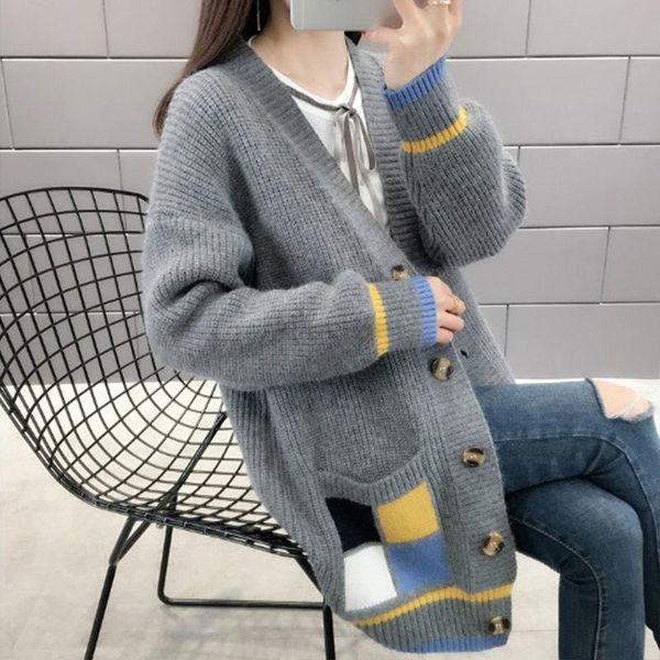 women's knits & tees 2021 spring knitted cardigan coat loose lazy medium length and autumn large size with sweater fashion, White
women's knits & tees 2021 spring knitted cardigan coat loose lazy medium length and autumn large size with sweater fashion, White