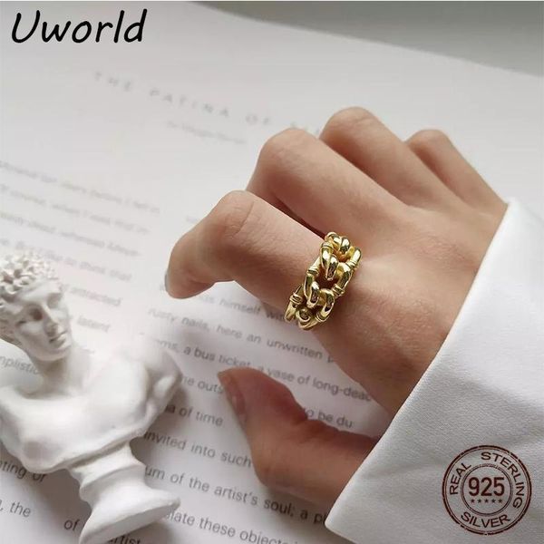 cluster rings 18k gold plated s925 sterling silver ring ins resizable twist knitting trendsetter wide open finger, Golden;silver
cluster rings 18k gold plated s925 sterling silver ring ins resizable twist knitting trendsetter wide open finger, Golden;silver