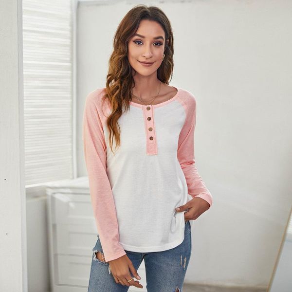 women's t-shirt autumn white loose casual button women clothes o-neck long sleeve patchwork streetwear tee spring ladies shirt top
women's t-shirt autumn white loose casual button women clothes o-neck long sleeve patchwork streetwear tee spring ladies shirt top