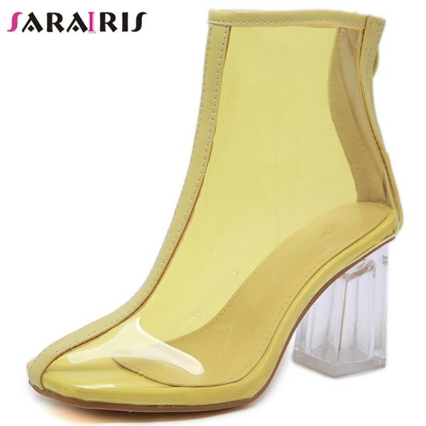 boots sarairis fashion high clear heels ankle women autumn unique dress ladies bright colors pvc shoes, Black
boots sarairis fashion high clear heels ankle women autumn unique dress ladies bright colors pvc shoes, Black
